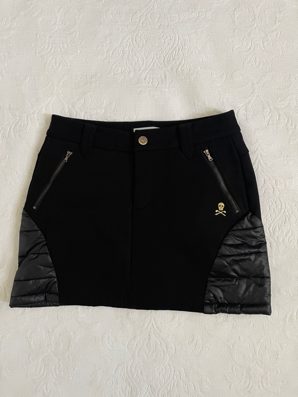 Mark & Lona Golf Skort Skirt Short Black Skull Mini Size 38 Small